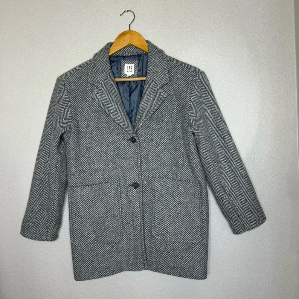 GAP Kids Girl Large Peacoat Grey Blue